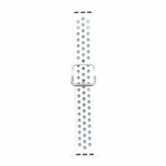 Siliconen sportband met gesp - Wit + Grijs - Geschikt voor Apple Watch 38mm / 40mm / 41mm / 42mm