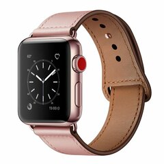 Leren bandje - Roze - Geschikt voor Apple Watch 44mm / 45mm&nbsp;/ 46mm / 49mm