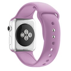 Siliconen sportbandje - Lichtpaars - Dubbele druksluiting - Geschikt voor Apple Watch 38mm / 40mm / 41mm / 42mm