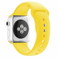 Siliconen sportbandje - Geel - Dubbele druksluiting - Geschikt voor Apple Watch 44mm / 45mm&nbsp;/ 46mm / 49mm
