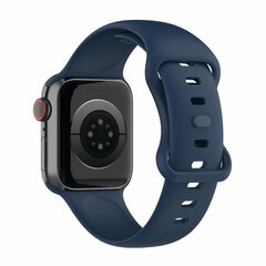 Siliconen sportbandje - Navy Blauw - Maat: M/L - Geschikt voor Apple Watch 44mm / 45mm&nbsp;/ 46mm / 49mm