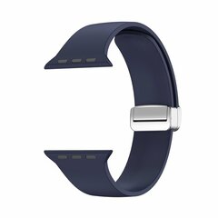 Siliconen bandje - Folding Buckle - Donkerblauw - Geschikt voor Apple Watch 44mm / 45mm&nbsp;/ 46mm / 49mm