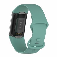 FitBit Charge 5 &amp; 6 Sportbandje met dubbele lus - Dennenboom groen - Maat: L