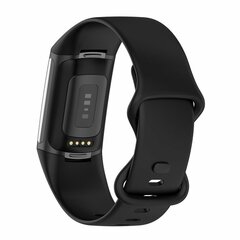 FitBit Charge 5 &amp; 6 Sportbandje met dubbele lus - Zwart - Maat: L