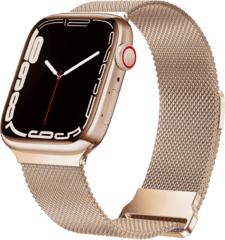 Milanese band - Champagne / ros&eacute; goud - Extra sterke magneet - Geschikt voor Apple Watch 44mm / 45mm&nbsp;/ 46mm / 49mm