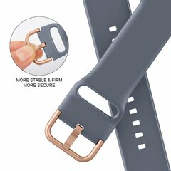 Soft siliconen bandje met gespsluiting - Blauwgrijs - Geschikt voor Apple Watch 38mm / 40mm / 41mm / 42mm