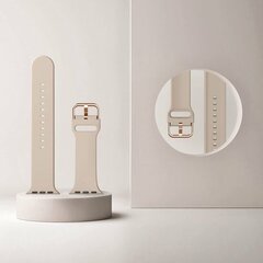 Soft siliconen bandje met gespsluiting - Cappuccino - Geschikt voor Apple Watch 44mm / 45mm&nbsp;/ 46mm / 49mm