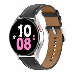 Luxe leren bandje - Zwart - Samsung Galaxy watch 7 / Galaxy Watch FE - 40mm &amp; 44mm