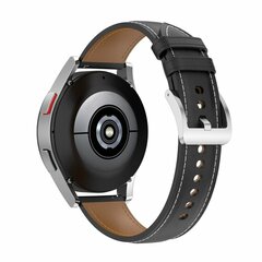 Luxe leren bandje - Zwart - Samsung Galaxy watch 7 / Galaxy Watch FE - 40mm &amp; 44mm