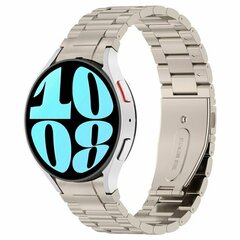 Stalen band met aansluitknop  - Titanium kleur - Samsung Galaxy watch 7 / Galaxy Watch FE - 40mm &amp; 44mm