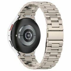Stalen band met aansluitknop  - Titanium kleur - Samsung Galaxy watch 7 / Galaxy Watch FE - 40mm &amp; 44mm