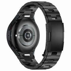 Titanium band met aansluitknop - Zwart - Samsung Galaxy watch 7 / Galaxy Watch FE - 40mm &amp; 44mm