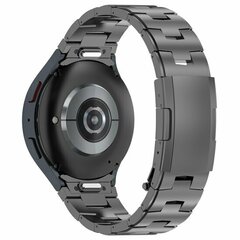 Titanium band met aansluitknop - Grafietgrijs - Samsung Galaxy watch 7 / Galaxy Watch FE - 40mm &amp; 44mm