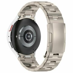 Titanium band met aansluitknop - Titanium kleur - Samsung Galaxy watch 7 / Galaxy Watch FE - 40mm &amp; 44mm