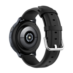 Classic leren bandje - Zwart - Samsung Galaxy watch 7 / Galaxy Watch FE - 40mm &amp; 44mm