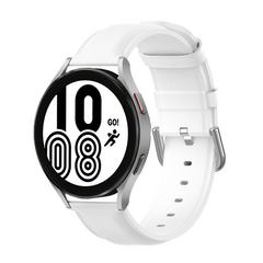 Classic leren bandje - Wit - Samsung Galaxy watch 7 / Galaxy Watch FE - 40mm &amp; 44mm