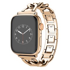 Metalen quick-release ketting band - Ros&eacute; / champagne goud - Geschikt voor Apple watch 44mm / 45mm&nbsp;/ 46mm / 49mm