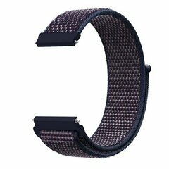 Sport Loop nylon bandje - Navy / donkerpaars gem&ecirc;leerd - Huawei Watch GT 5 (Pro) / GT 4 / GT 3 / GT 2 - 46mm