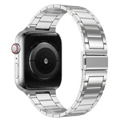 Stalen schakelband - Zilver - Geschikt voor Apple watch 44mm / 45mm&nbsp;/ 46mm / 49mm