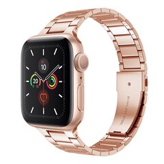 Stalen schakelband - Champagne goud - Geschikt voor Apple watch 44mm / 45mm&nbsp;/ 46mm / 49mm