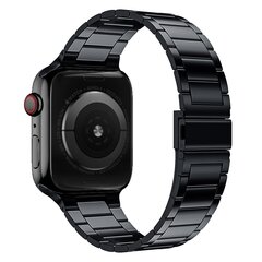Stalen schakelband - Zwart - Geschikt voor Apple watch 44mm / 45mm&nbsp;/ 46mm / 49mm