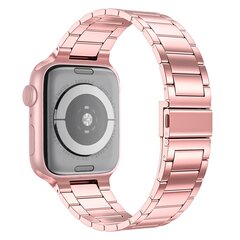 Stalen schakelband - Ros&eacute; goud - Geschikt voor Apple watch 44mm / 45mm&nbsp;/ 46mm / 49mm