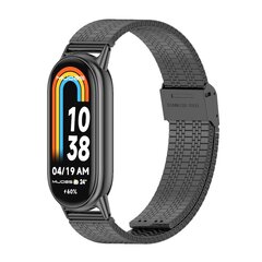 Stalen RVS band - Zwart - Xiaomi Smart Band 8 / 9 / 10
