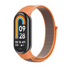 Sport loop nylon bandje - Oranje met grijs - Xiaomi Smart Band 8 / 9 / 10