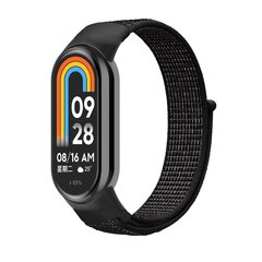 Sport loop nylon bandje - Zwart gem&ecirc;leerd - Xiaomi Smart Band 8 / 9 / 10