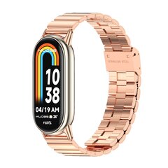 Stalen band - Ros&eacute; goud - Xiaomi Smart Band 8 / 9 / 10