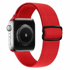 Solo Loop Nylon bandje - Rood - Geschikt voor Apple Watch 38mm / 40mm / 41mm / 42mm