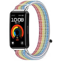 Sport loop nylon bandje - Multicolor regenboog - Huawei Band 10 / 9 / 8