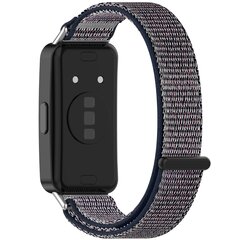 Sport loop nylon bandje - Blauw gem&ecirc;leerd - Huawei Band 10 / 9 / 8