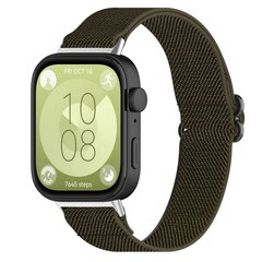 Elastische nylon band - Donkergroen - Huawei Watch Fit 3 / Fit 4