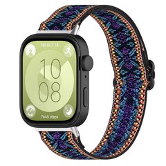 Elastische nylon band - Bohemian blauw - Huawei Watch Fit 3 / Fit 4