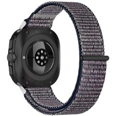 Nylon Sport loop bandje - Donkerblauw gem&ecirc;leerd - Samsung Galaxy Watch Ultra 47mm