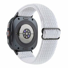 Elastische solo loop nylon bandje - Wit - Samsung Galaxy Watch 8 Classic - 46mm