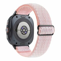 Elastische solo loop nylon bandje - Roze - Samsung Galaxy Watch 8 Classic - 46mm
