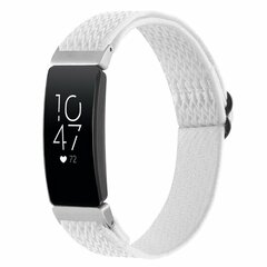 FitBit Inspire 2 &amp; Ace 3 - Elastische solo loop nylon bandje - Wit