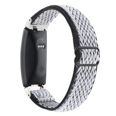 FitBit Inspire 2 &amp; Ace 3 Elastische solo loop nylon bandje - Zwart / wit