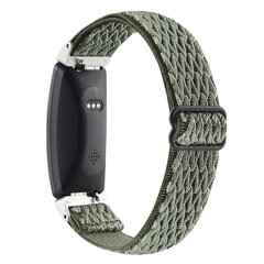 FitBit Inspire 2 &amp; Ace 3 Elastische solo loop nylon bandje - Donkergroen