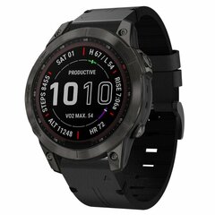 Leren bandje - Zwart - Garmin Quatix 8 - 47mm