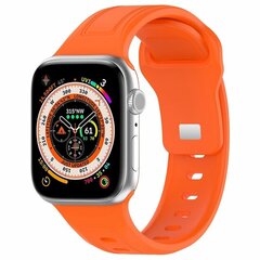 Square siliconen band - Oranje - Geschikt voor Apple Watch 38mm / 40mm / 41mm / 42mm