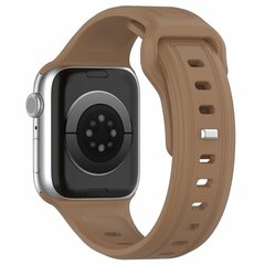 Square siliconen band - Bruin - Geschikt voor Apple Watch 38mm / 40mm / 41mm / 42mm
