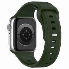 Square siliconen band - Donkergroen - Geschikt voor Apple Watch 38mm / 40mm / 41mm / 42mm
