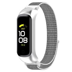 Nylon sport loop band - Wit / grijs - Samsung Galaxy Fit 2