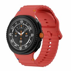Classic Wave siliconen band - Rood - Samsung Galaxy Watch 8 Classic - 46mm