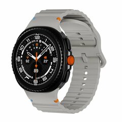 Classic Wave siliconen band - Grijs - Samsung Galaxy Watch 8 Classic - 46mm