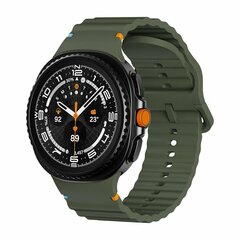 Classic Wave siliconen band - Donkergroen - Samsung Galaxy Watch 8 Classic - 46mm