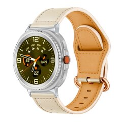 Classic leren band - Ivoor - Samsung Galaxy Watch 8 - 40mm / 44mm